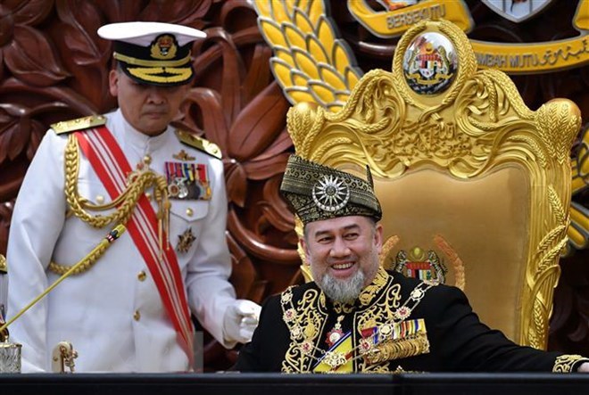 King Muhammad V in a parliament meeting on July 17 (Source: AFP)  