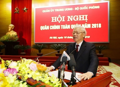 Tổng Bí thư, Chủ tịch nước Nguyễn Phú Trọng phát biểu tại Hội nghị - Ảnh: TTXVN