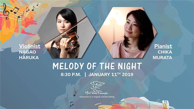 Japanese violinist Nagao Haruka and pianist Chika Murata will perform in a one-night event of enchanting classical melodies at Hải Vân Lounge on January 11.— VNS Photo Ngọc Thành Read more at http://vietnamnews.vn/life-style/483571/japanese-artists-to-perform-in-da-nang.html#1EYtPtOkGWXy7qYZ.99