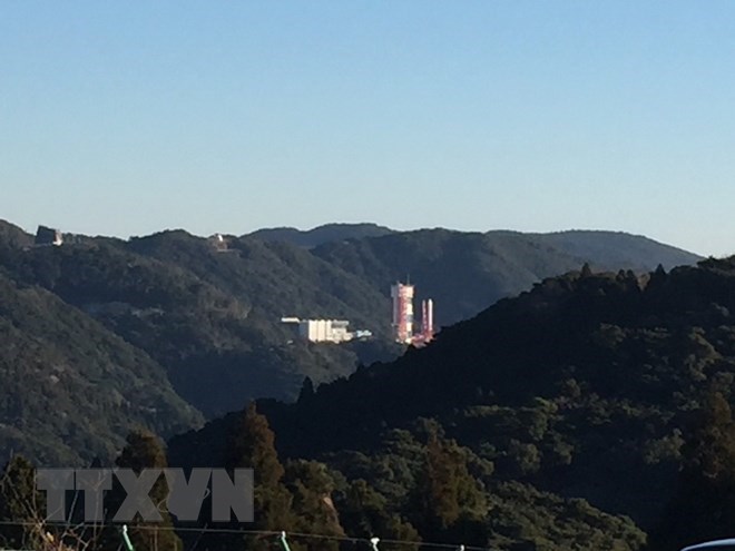 The Epsilon-4 rocket of the Uchinoura Space Centre in Kagoshima prefecture, which carried MicroDragon into space, before the launch