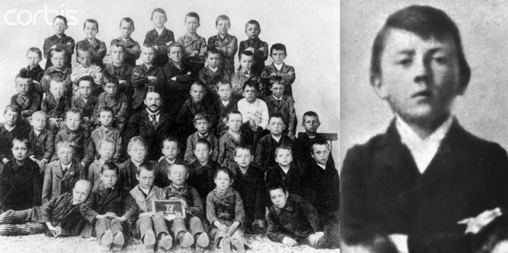 Ảnh kỷ yếu của Hitler ở trường năm 1901.