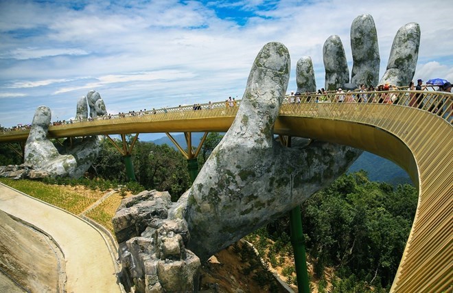 The Golden Bridge at Ba Na Hills was ranked among the top 100 World’s Greatest Places by Times magazine in 2018 (Photo: VNA)