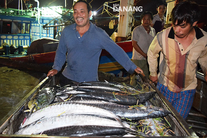 Happy smile of a fisherman.