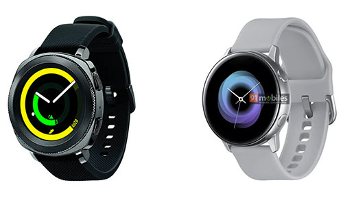 Galaxy Sport (phải) trông đơn giản hơn đồng hồ thông minh thế hệ trước của Samsung.