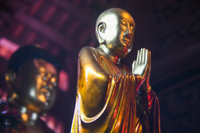 Bên cạnh pho tượng kép nổi tiếng, trong chùa còn lưu giữ nhiều pho tượng cổ độc đáo khác như tượng Thích Ca sơ sinh, bộ tượng Dược Sư tam tôn cổ nhất Việt Nam, Hoa Nghiêm tam thánh…