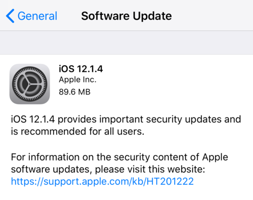 Người dùng đã có thể cập nhật phiên bản iOS mới nhất.