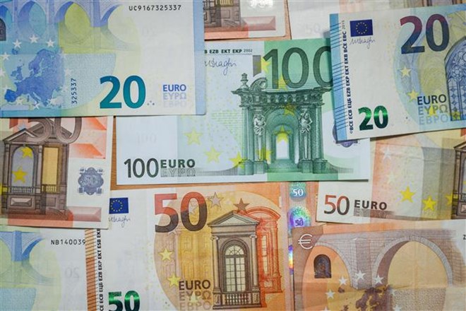 Đồng euro tại Brussels, Bỉ, ngày 28/12/2018. (Ảnh: THX/ TTXVN)