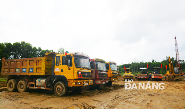 The construction site of the ring road on the western side of the city 