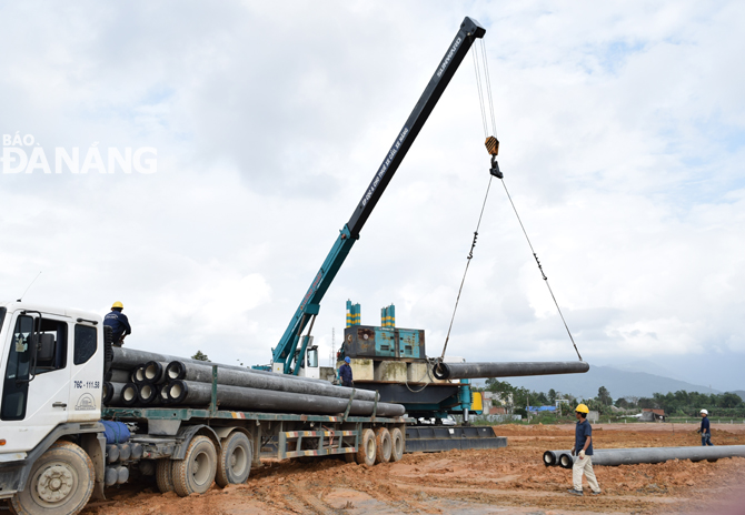 The construction site of the Lien Chieu waste water treatment plant