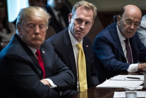  Quyền Bộ trưởng Quốc phòng Mỹ Patrick Shanahan (giữa). Ảnh: Washington Post.