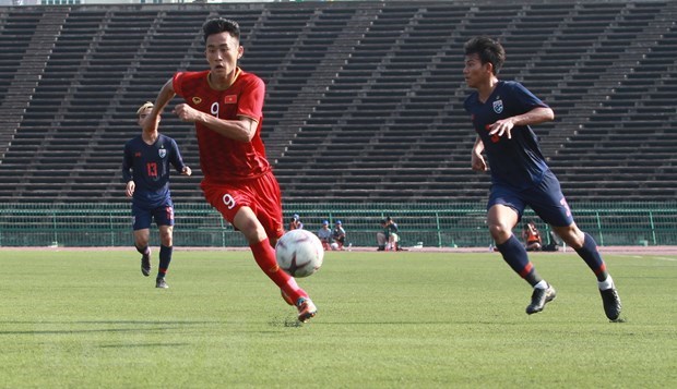 Vietnam has progressed as the Group A winner of the AFF U-22 Championship 2019 after a goalless draw with Thailand on February 21. (Photo: VNA)