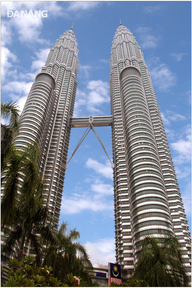 The Petronas Twin Towers in Kuala Lumpur, Malaysia