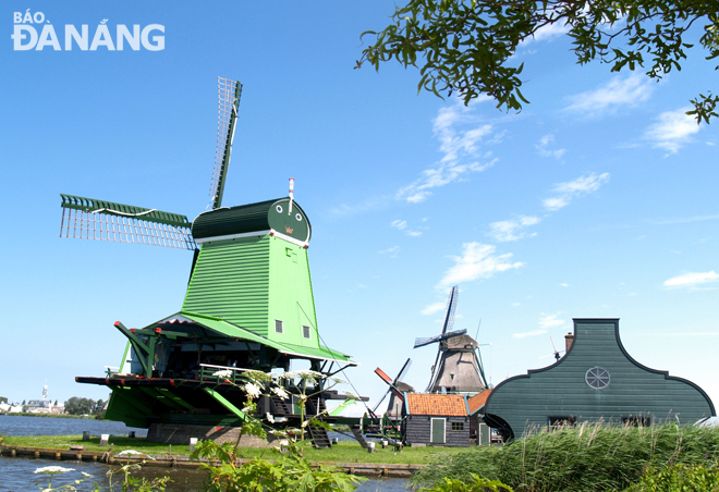 Iconic windmills in the Netherlands