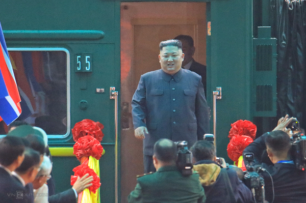Chủ tịch Kim Jong-un đến Việt Nam. Ảnh: VnExpress