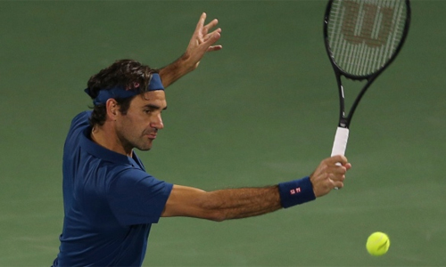 Federer đang tìm kiếm danh hiệu ATP thứ 100 trong sự nghiệp. Ảnh: AP
