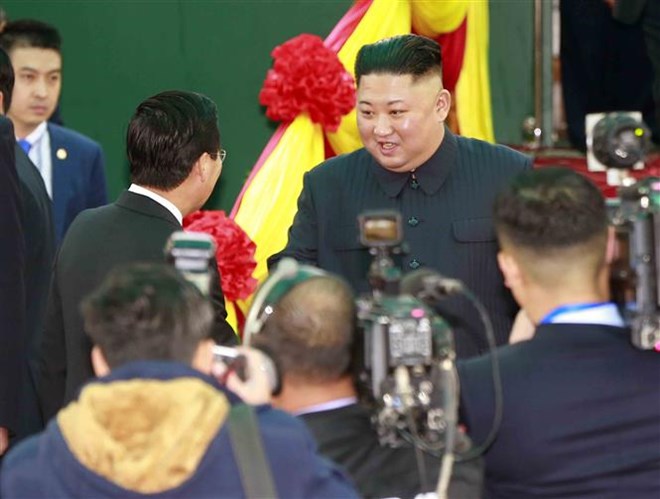 DPRK leader Kim Jong-un arrives in Vietnam on February 26. (Photo: VNA)