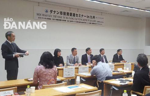 Đoàn công tác của HĐND và UBND thành phố Đà Nẵng do các Phó Chủ tịch Lê Minh Trung và Lê Trung Chinh chủ trì tổ chức hội thảo xúc tiến đầu tư tại vùng kinh tế Kyushu.