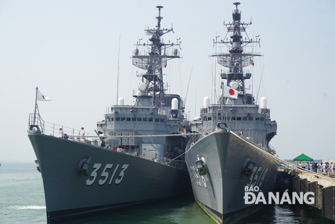 Hai tàu huấn luyện thuộc Lực lượng tự vệ trên biển Nhật Bản thăm Đà Nẵng