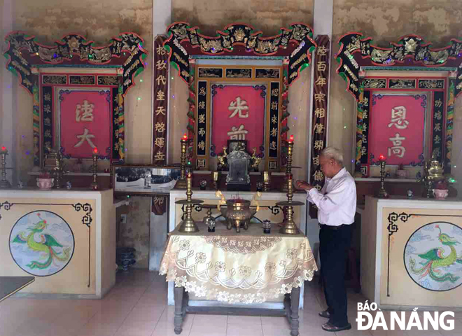 Nơi thờ tự Cai bạ Quảng Nam Trần Phước Thành tại phường Khuê Trung, quận Cẩm Lệ. Ảnh: N.T