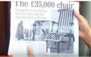 Chiếc ghế trên tàu Titanic hiện đang được bán đấu giá.