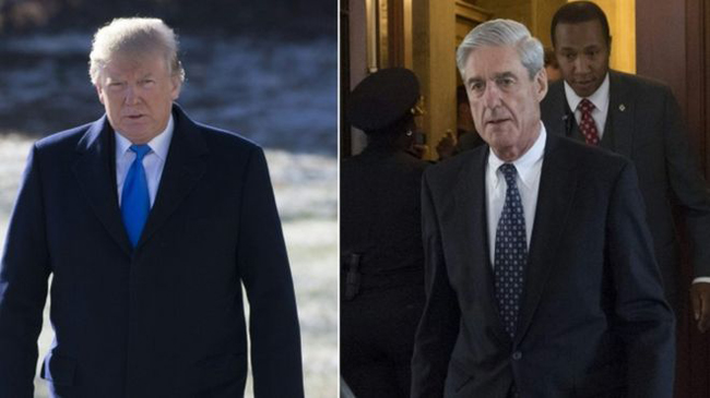 Tổng thống Trump và Công tố viên đặc biệt Mueller. Ảnh: BBC