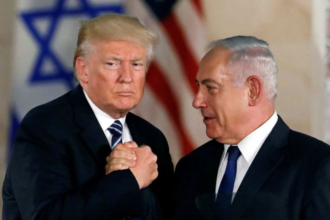 Tổng thống Mỹ Donald Trump (trái) và Thủ tướng Israel Benjamin Netanyahu là đồng minh thân thiết. 				Ảnh: ABC News