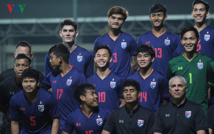 Hoạt động truyền thông này đã mang tới cho các cầu thủ U23 Thái Lan vài phút khá vui vẻ.