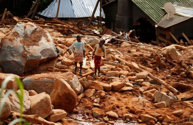 Bãi Idai gây thiệt hại nặng nề ở Mozambique.