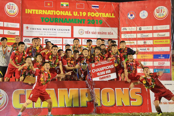 U.19 Việt Nam đăng quang giải U.19 Quốc tế 2019. Ảnh: vff.org.vn