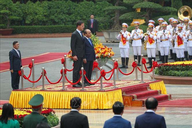 Lễ đón Thủ tướng Vương quốc Hà Lan Mark Rutte thăm chính thức Việt Nam
