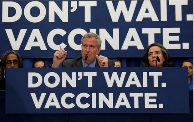 New York quy định không tiêm vắcxin phòng sởi bị phạt 1.000 USD