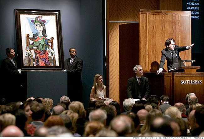 Một trong những bức Chân dung Dora Maar bán đấu giá 95 triệu USD (2006) tại New York.