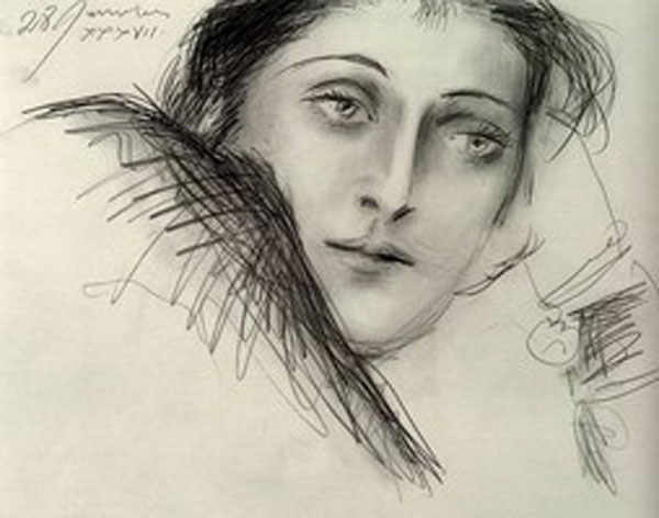  Chân dung Dora Maar - tranh phác thảo của Picasso.