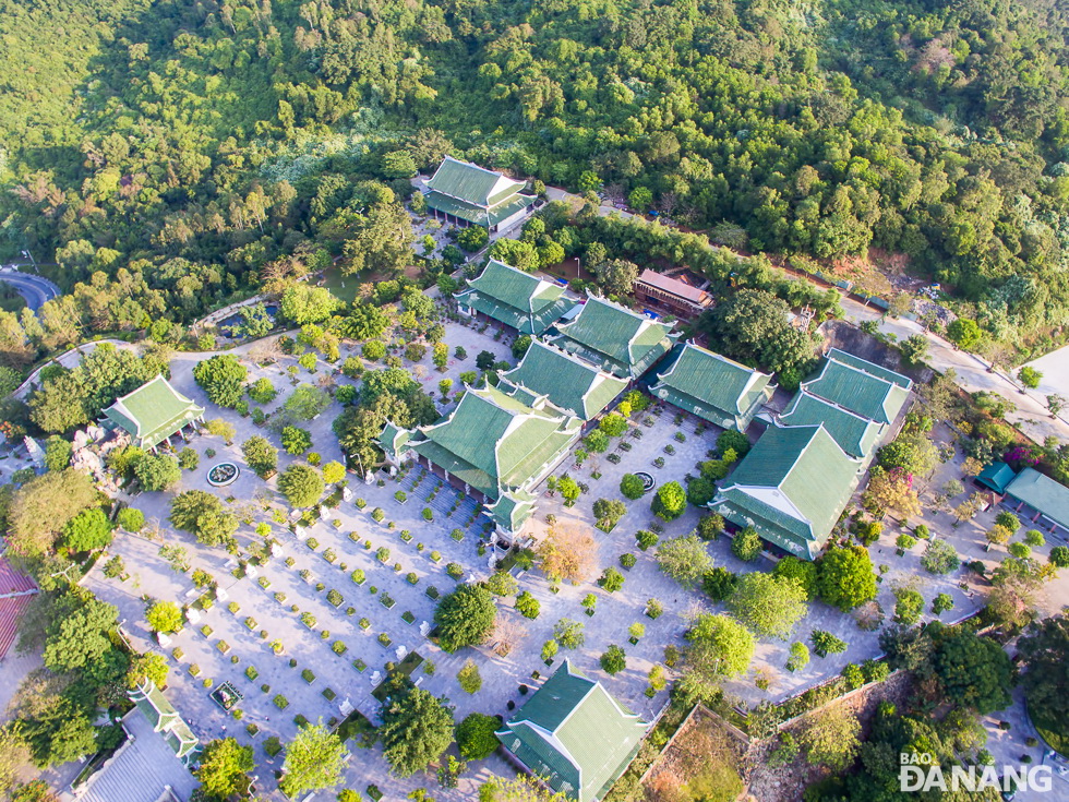 The pagoda panoramic overview seen from above