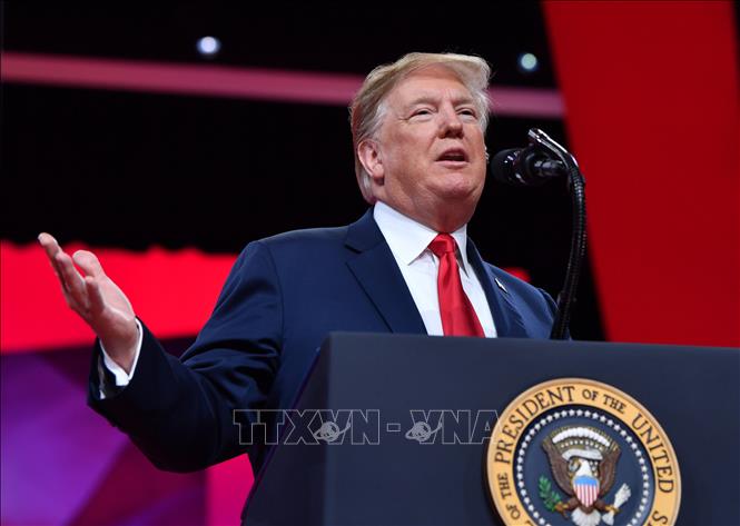 Tổng thống Mỹ Donald Trump phát biểu tại Maryland ngày 2-3-2019. Ảnh: TTXVN