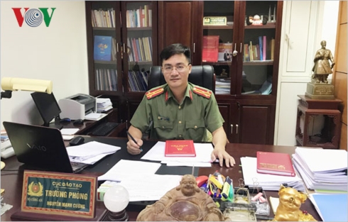Thượng tá Nguyễn Mạnh Cường, Trưởng phòng Tổng hợp, Cục Đào tạo (Bộ Công an)