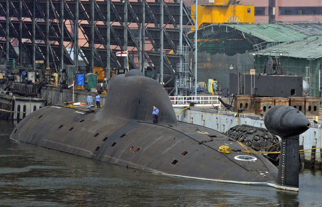 Tàu ngầm INS Chakra. Ảnh: Reuters