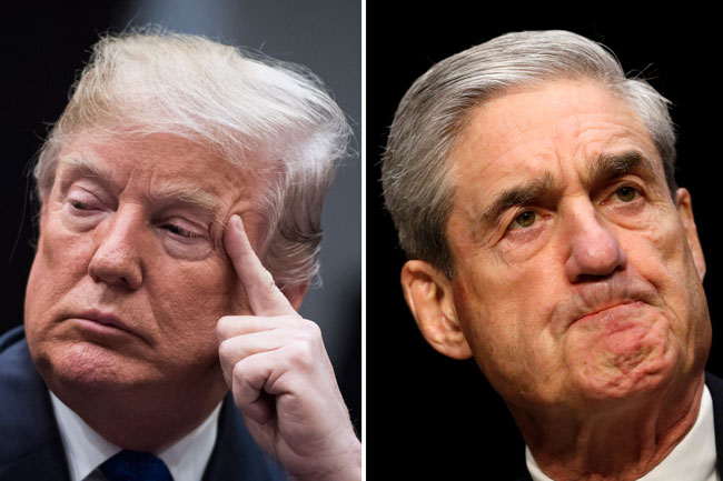 Tổng thống Mỹ Donald Trump (trái) và công tố viên đặc biệt Robert Mueller.Ảnh: TIME