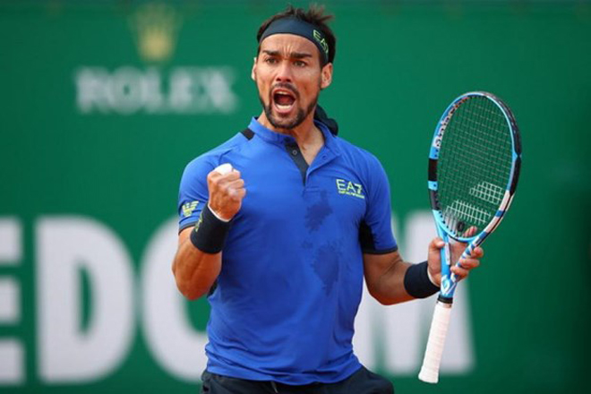 Fognini lần đầu vào chung kết Monte Carlo. (Nguồn: AP)