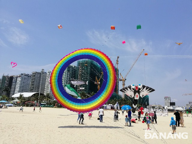 Impressively colourful kites drawing attraction from locals and visitors during the ongoing festival