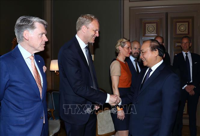 Thủ tướng Nguyễn Xuân Phúc tiếp lãnh đạo các tập đoàn hàng đầu Thụy Điển
