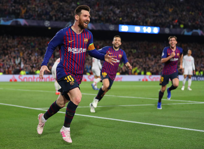 Messi đã tạo nên sự khác biệt để mang lại chiến thắng 3-0 cho Barcelona trước Liverpool tại Nou Camp ở vòng bán kết (lượt đi) UEFA Champions League 2018-2019.				       Ảnh: UEFA