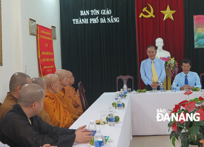 Trưởng Ban Tôn giáo thành phố Ngô Khôi khẳng định chính quyền hỗ trợ tạo điều kiện thuận lợi cho GHPG Việt Nam thành phố tổ chức thành công Đại lễ Phật đản phật lịch 2563-Dương lịch 2019