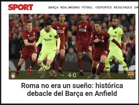 Sport: Roma không phải giấc mơ với Barca với cú sốc Anfield