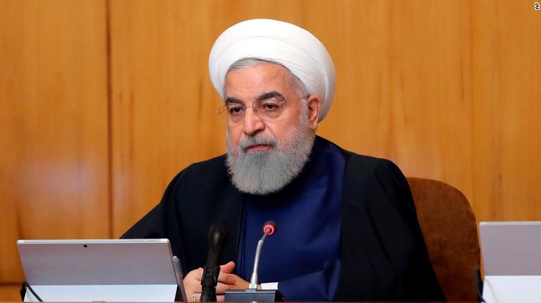 Tổng thống Iran Hassan Rouhani trong một cuộc họp nội các. Ảnh: CNN