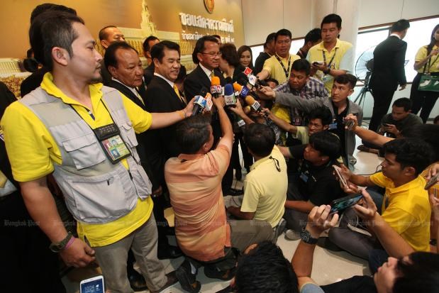 Palang Pracharath dealmaker Somsak Thepsuthin says his Palang Pracharath Party has gathered more than 250 seats. (Photo: bangkokpost.com)