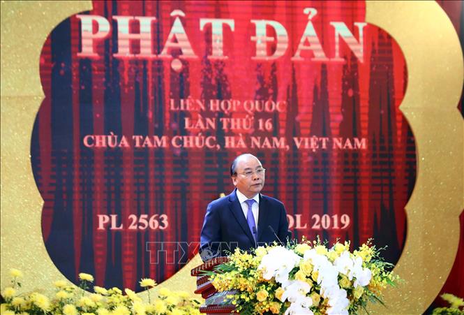Thủ tướng Chính phủ Nguyễn Xuân Phúc phát biểu chào mừng. Ảnh: Thống Nhất/TTXVN