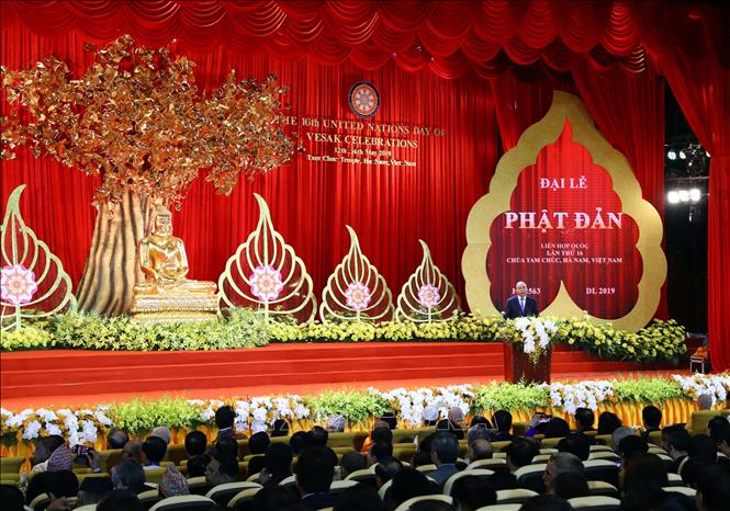 Thủ tướng Chính phủ Nguyễn Xuân Phúc phát biểu chào mừng. Ảnh: Thống Nhất/TTXVN