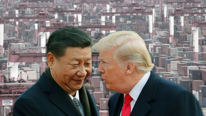 Tổng thống Mỹ Donald Trump (phải) và Chủ tịch Trung Quốc Tập Cận Bình đều muốn bảo vệ lợi ích thương mại của nước mình.					      Ảnh: AP