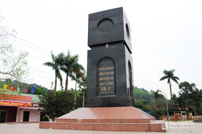 The starting point of the Ho Chi Minh Trail – Km Zero – in the central province of Nghe An’s Tan Ky district (Photo: baonghean.vn)